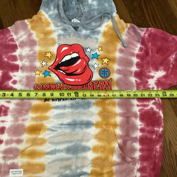 Simply Soythern tye dye hoodie ladies L - Picture 3 of 7